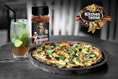 ALKAS Kitchen Tadka|Italian|Pizza|Pasta|Seasoning|Powder|Herbs Mix|Dispenser Pack Bottle|100Gm