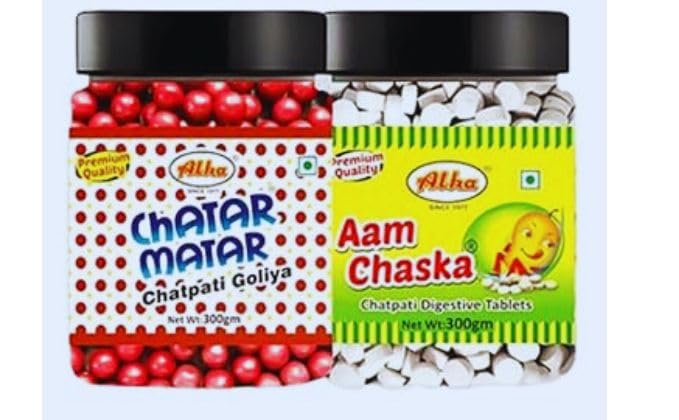 CHATAR MATAR Chatpati Churan Goli | Khatta Meetha Digestive Candy | Tasty Indian Mouth Freshener | 300g