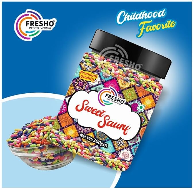 FRESHO Mouth Freshener,(300 g) Green Madrasi Saunf, Rajasthani, Gulab, Bangali And Colorful Sauf|Premium