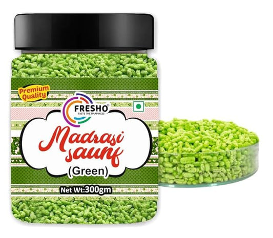 FRESHO Green Madrasi Saunf Mukhwas Mouth Freshener Mix, 300g