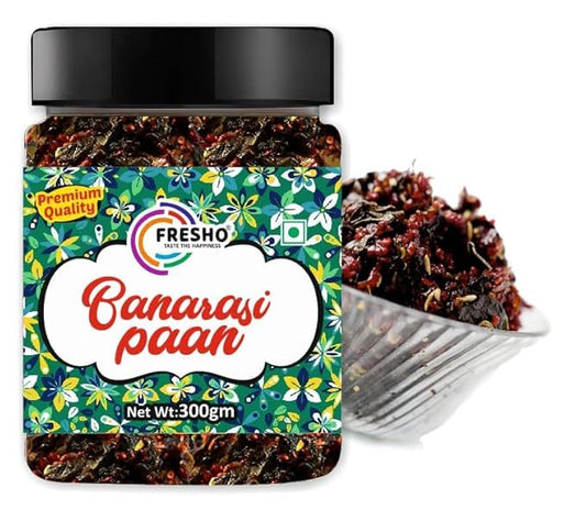 FRESHO Banarasi Meetha Paan Mukhwas, [Mouth Freshener, Digestive, After-Meal Snack] [Jar Pack], 300g