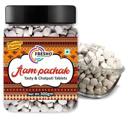 Fresho Aam Pachak Khatti Mithi Tasty Digestive Tablet/Candy/Toffee Aam Candy 300gm MANGO Toffee (300 g)