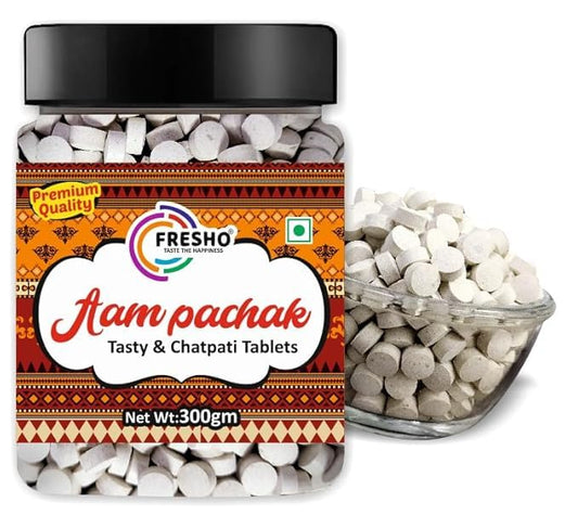 Fresho Aam Pachak Khatti Mithi Tasty Digestive Tablet/Candy/Toffee Aam Candy 300gm MANGO Toffee (300 g)