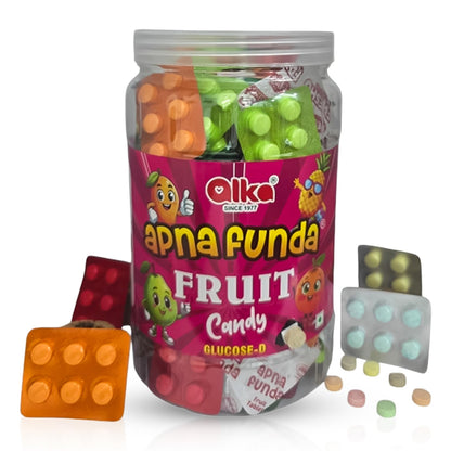 Apna funda Fruit flavour tablet easy to carry pocket frindly pack real fruit tablet Travel-Friendly (100 strip)