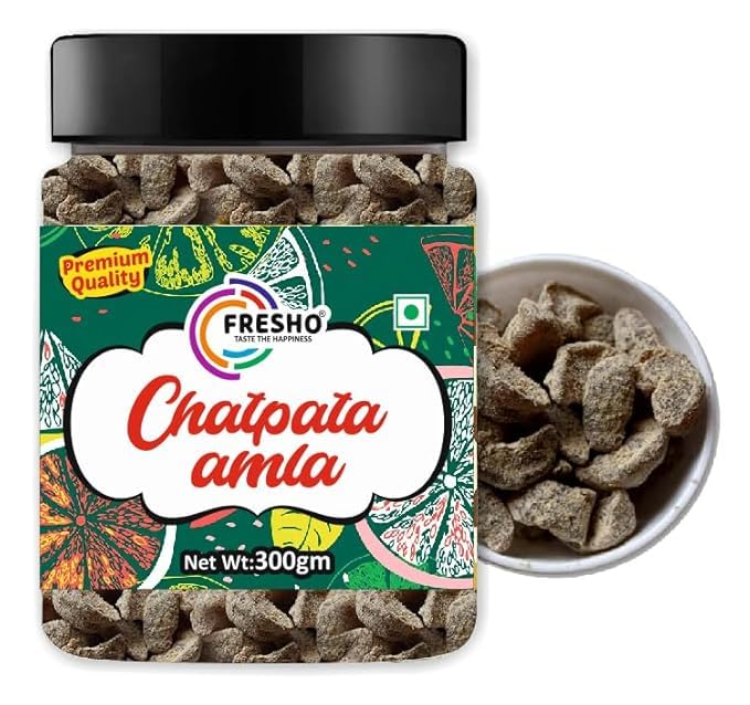 FRESHO Chatpata Amla Candy 300g (Salted & Spicy Indian Gooseberry), Boosts Immunity and Digestion