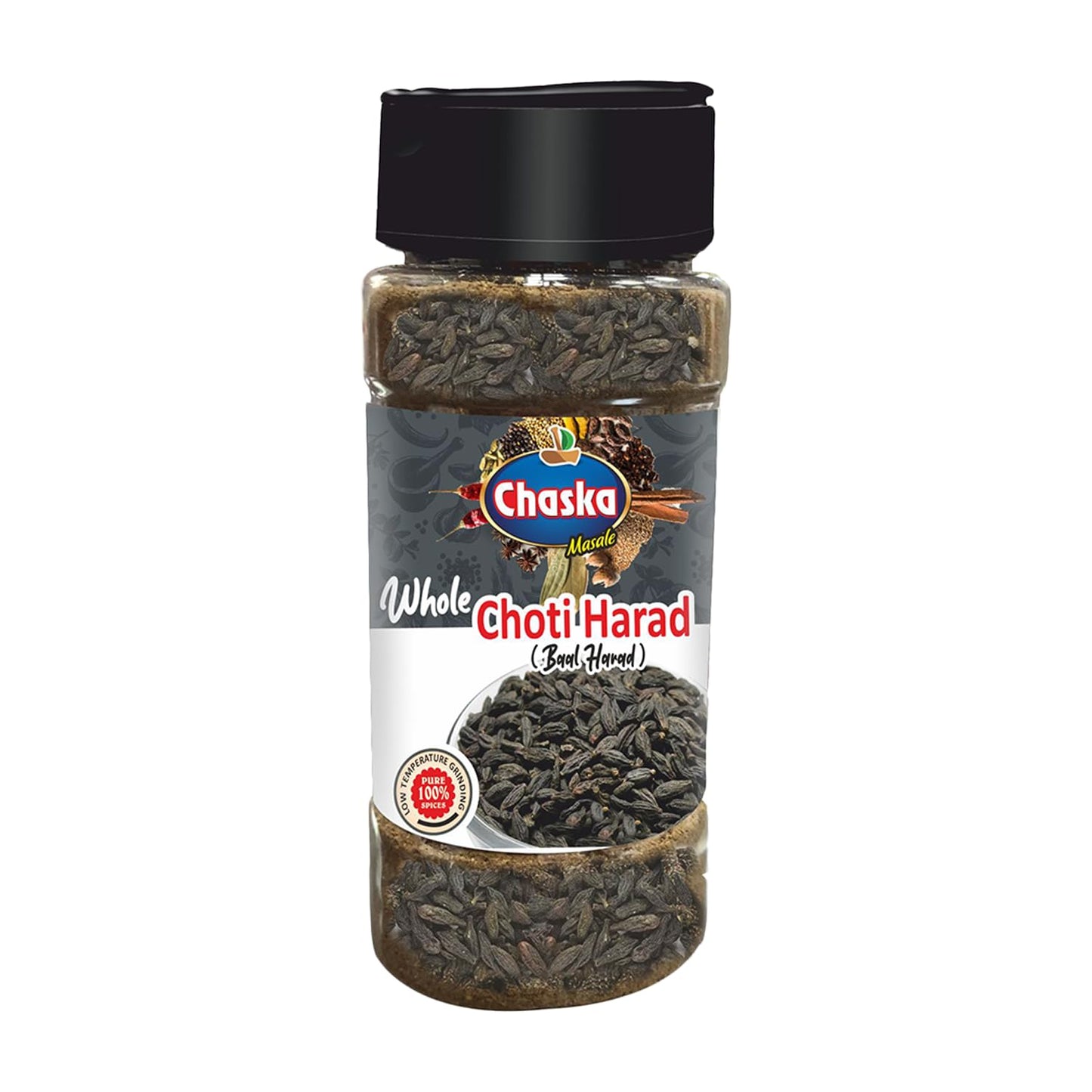 Chaska Masale Choti Harad, Kali Harad, Desi Black Himej (50 Grams), Myrobalan, Terminalia Chebula 50g