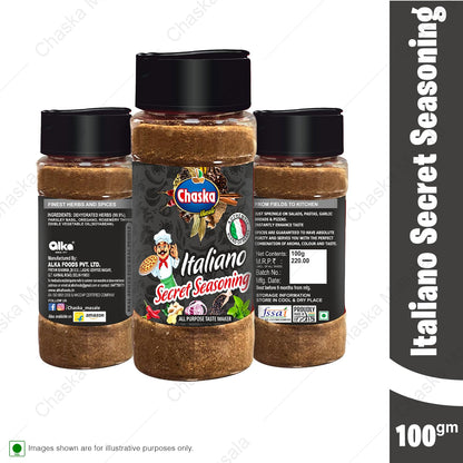 Chaska masale Italian Seasoning | Pizza & Pasta Seasoning | Vegan | Fresh & Flavourful | Zero added Colours, Fillers, Additives & Preservatives 100g