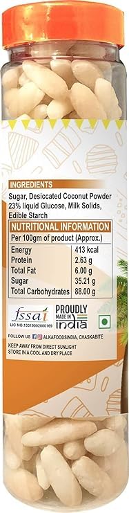 CHASKA BITE Coconut Peda Soft & Chewy Toffee | Real Peda Toffee |Candy | Milk Toffee |(200 G)