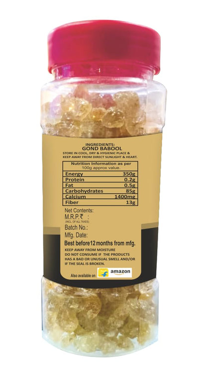 Muchmore Babool 150Gram Acacia arabica Willd | Babul Gond Gum - Kikar Gond - Babool Gond - Acacia arabica Willd