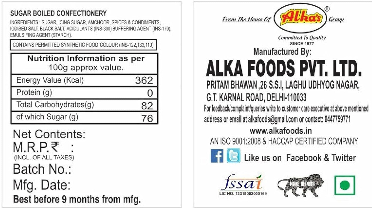 Chaska Bite – Khatti Meethi Chatpati Goli Candy | Sweet & Tangy Digestive Drops | Candy Tablets for Kids & Adults |-250GM