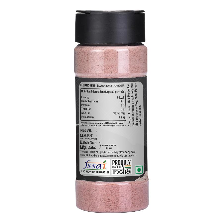 CHASKA Black Salt 100 Gram | Goodness of Minerals, Burst of Flavours | Use for Raita, Chaats and Salads