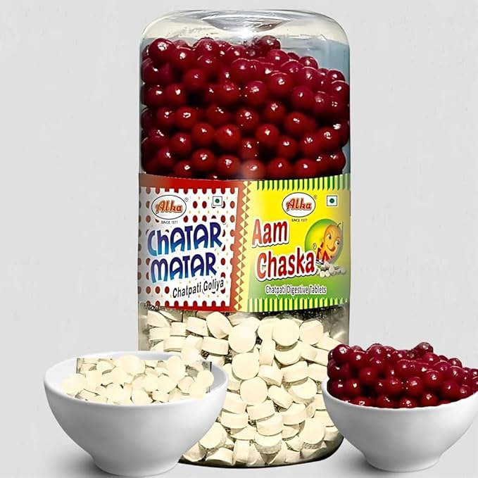 Aam chaska 200 gm and Chatar Matar 200 gm Good for digestion Travel pack easy to carry 2 in 1 pack