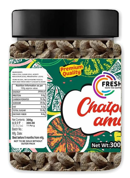 FRESHO Chatpata Amla Candy 300g (Salted & Spicy Indian Gooseberry), Boosts Immunity and Digestion