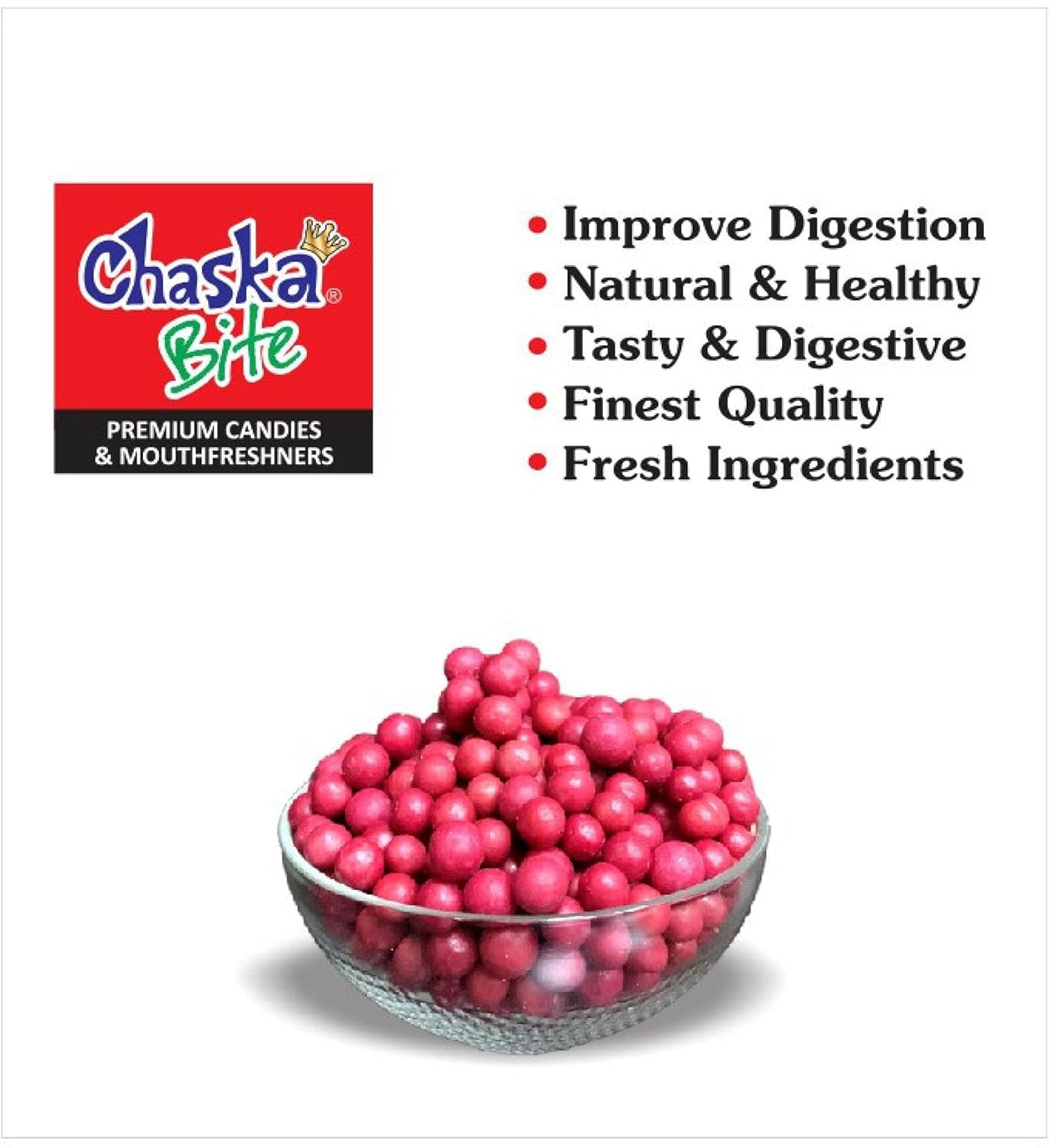 Chaska Bite – Khatti Meethi Chatpati Goli Candy | Sweet & Tangy Digestive Drops | Candy Tablets for Kids & Adults |-250GM