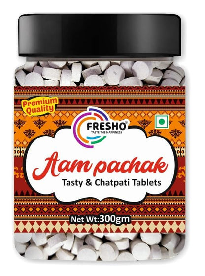 Fresho Aam Pachak Khatti Mithi Tasty Digestive Tablet/Candy/Toffee Aam Candy 300gm MANGO Toffee (300 g)