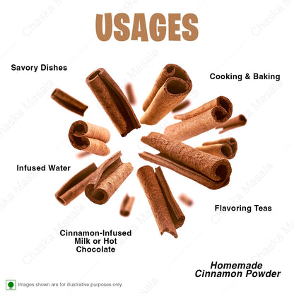Chaska Masale Cinnamon Sticks Original 100gm | SriLankan Dalchini Cinnamon Stick | World's Finest Ceylon Cinnamon Quills | Genuine Source Certified