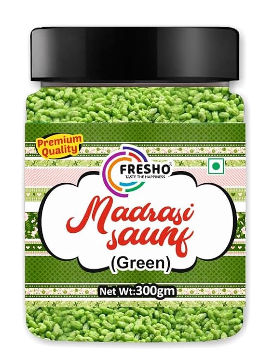FRESHO Green Madrasi Saunf Mukhwas Mouth Freshener Mix, 300g