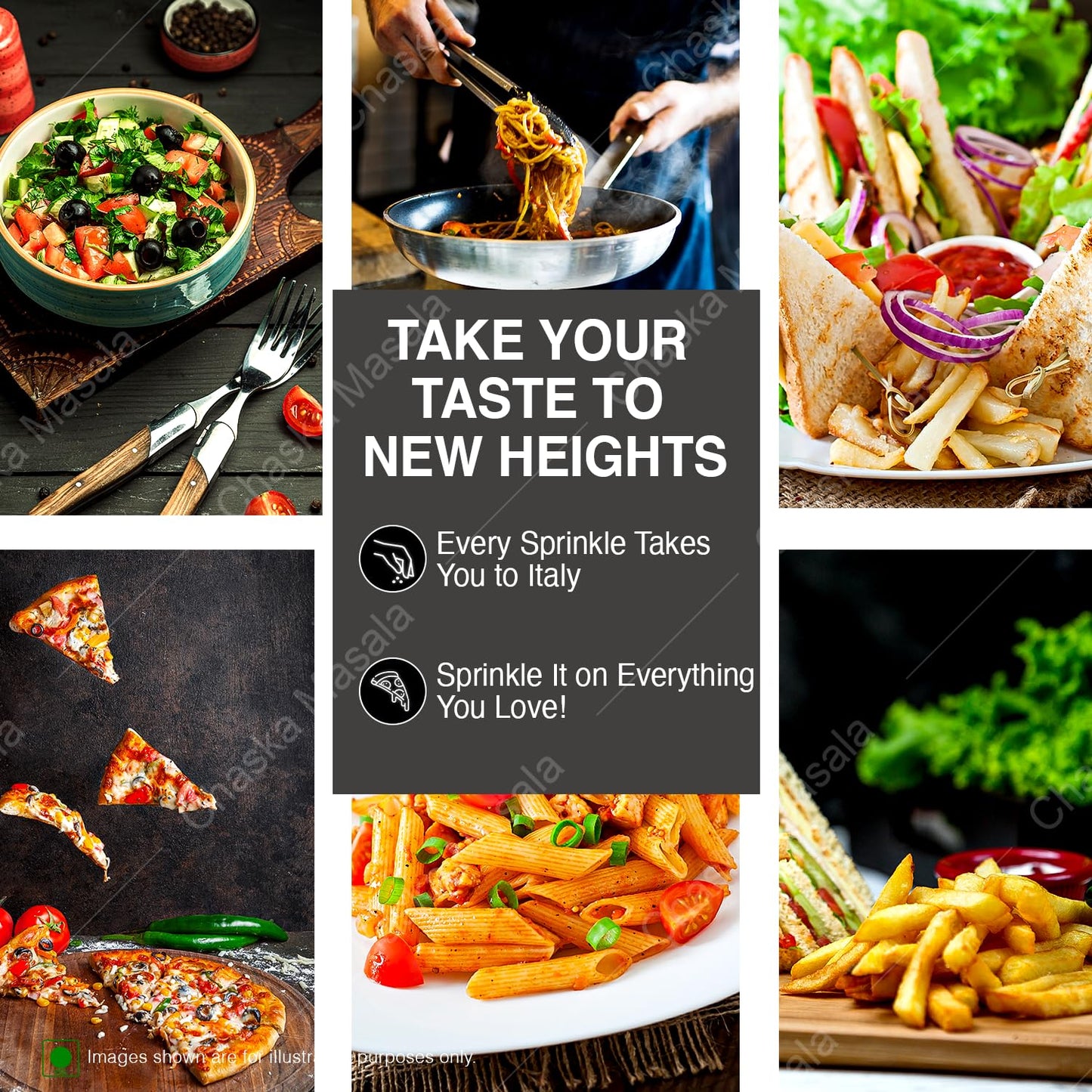 Chaska masale Italian Seasoning | Pizza & Pasta Seasoning | Vegan | Fresh & Flavourful | Zero added Colours, Fillers, Additives & Preservatives 100g