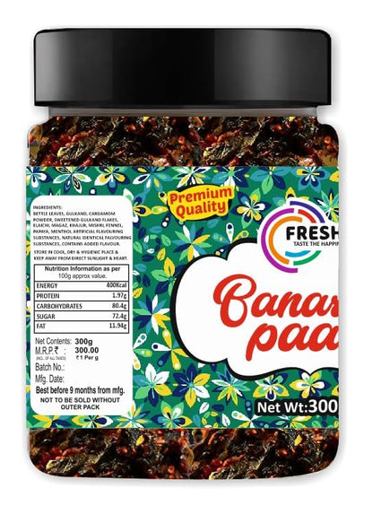 FRESHO Banarasi Meetha Paan Mukhwas, [Mouth Freshener, Digestive, After-Meal Snack] [Jar Pack], 300g
