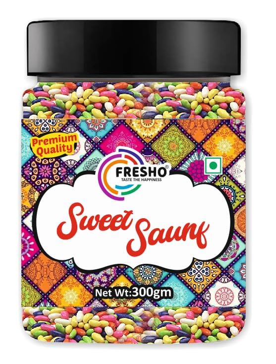 FRESHO Mouth Freshener,(300 g) Green Madrasi Saunf, Rajasthani, Gulab, Bangali And Colorful Sauf|Premium