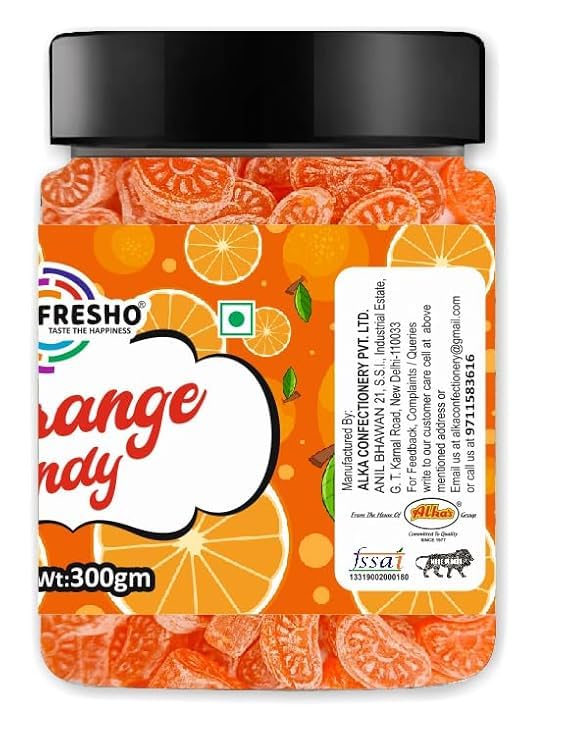 FRESHO Orange Candy (Narangi Goli), 300g