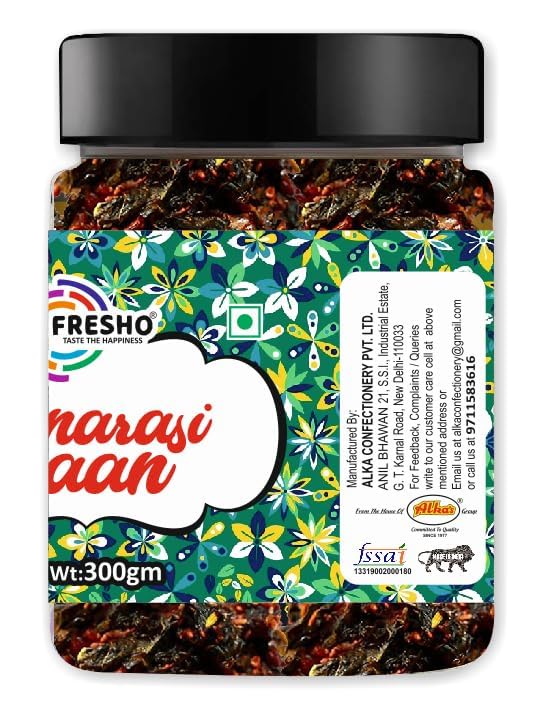 FRESHO Banarasi Meetha Paan Mukhwas, [Mouth Freshener, Digestive, After-Meal Snack] [Jar Pack], 300g