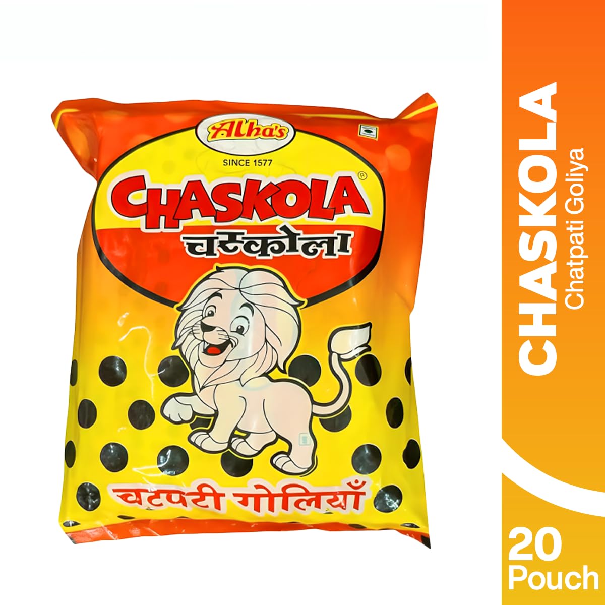 Chaskola chatpati Khatti Meethi Goli - 20 Pouches | Sweet & Sour Candy | Ideal for School, Travel & Gifting pack of-2 (CHASKOLA_PACK_OF_2)