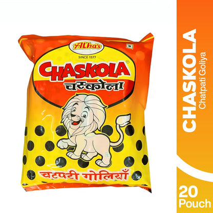 Chaskola chatpati Khatti Meethi Goli - 20 Pouches | Sweet & Sour Candy | Ideal for School, Travel & Gifting pack of-2 (CHASKOLA_PACK_OF_2)