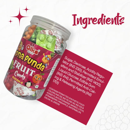 Apna funda Fruit flavour tablet easy to carry pocket frindly pack real fruit tablet Travel-Friendly (100 strip)