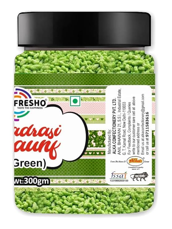 FRESHO Green Madrasi Saunf Mukhwas Mouth Freshener Mix, 300g
