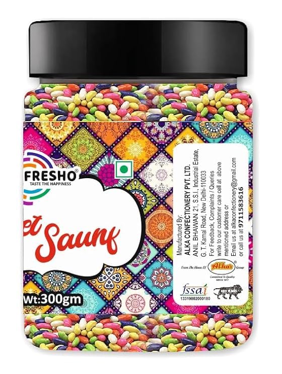 FRESHO Mouth Freshener,(300 g) Green Madrasi Saunf, Rajasthani, Gulab, Bangali And Colorful Sauf|Premium