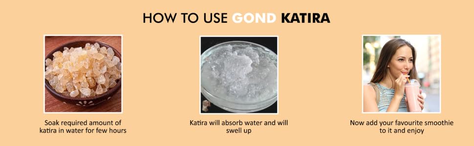 Gond Katira Pure (Edible Gum) - 150 grams | Tragacanth Gum | High Cooling Properties Herbal Food | Super Food