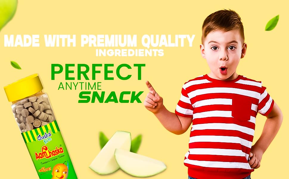 ALKAS Chaska Bite Aam Chaska Chatpati Tablet Dry Mango Candy Digestive Pack Of 1 Chatpata Candy,250 Gram