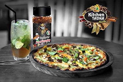 Kitchen Tadka-|Italian|Oregano|Chilli Flakes|Pizza|Pasta|Seasoning|Powder|Herbs Mix|Combo Pack of 3|Dispenser pack Bottle|100gm Each