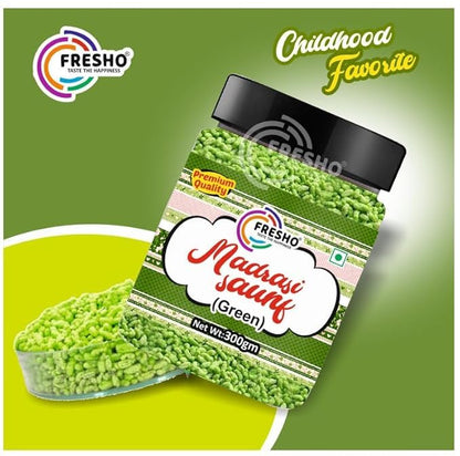 FRESHO Green Madrasi Saunf Mukhwas Mouth Freshener Mix, 300g