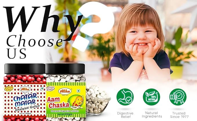 CHATAR MATAR Chatpati Churan Goli | Khatta Meetha Digestive Candy | Tasty Indian Mouth Freshener | 300g