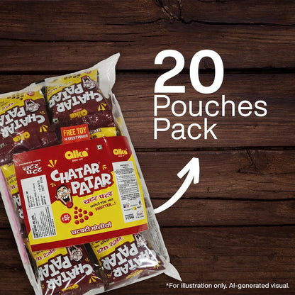 Chaskola chatpati Khatti Meethi Goli - 20 Pouches | Sweet & Sour Candy | Ideal for School, Travel & Gifting pack of-2 (CHASKOLA_PACK_OF_2)