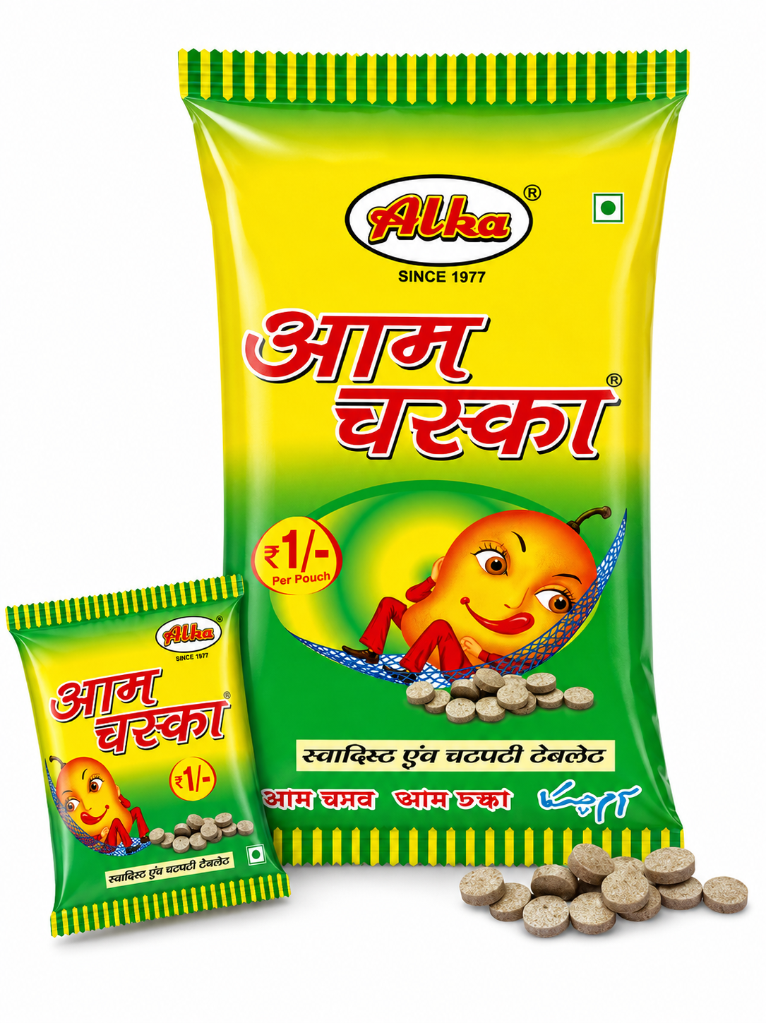 Alka Aam Chaska Chatpati Tablets Pouch – Tangy Mango Digestive Tablets | ₹1 Pouch 30 Pouch