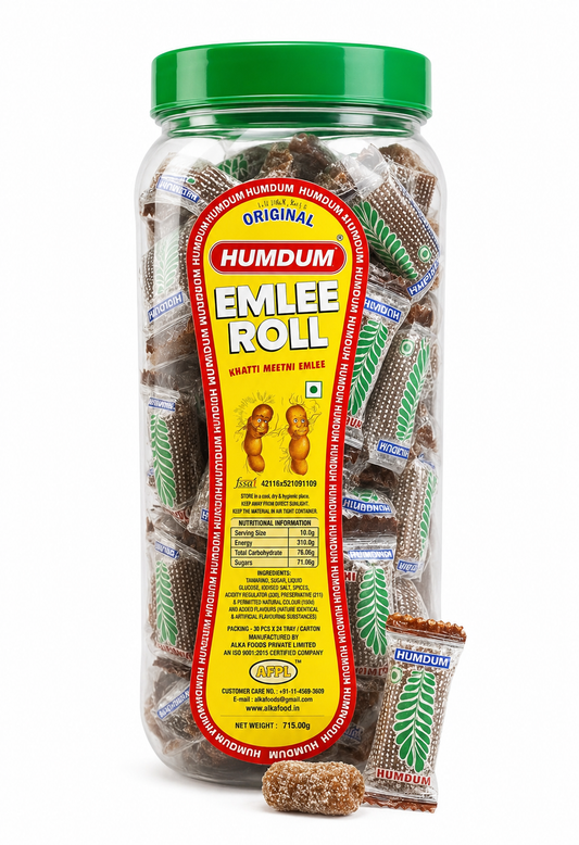 Humdum Khatti Meethi Emlee Roll – Tangy & Sweet Tamarind Candy | 150 Pieces Jar
