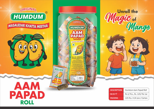 Humdum Original Aam Papad Roll | Masaledar Khatta Meetha Mango Candy Roll-125