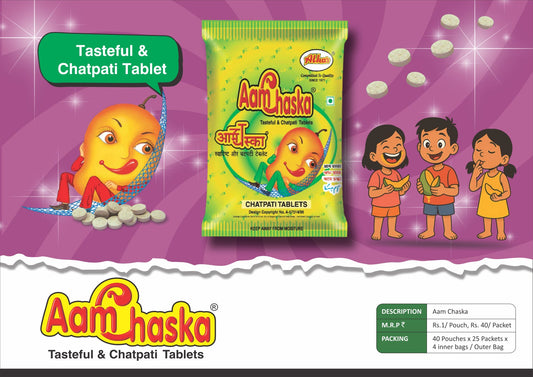 Alka Aam Chaska Chatpati Tablets Pouch – Tangy Mango Digestive Candy | ₹1 Pouch